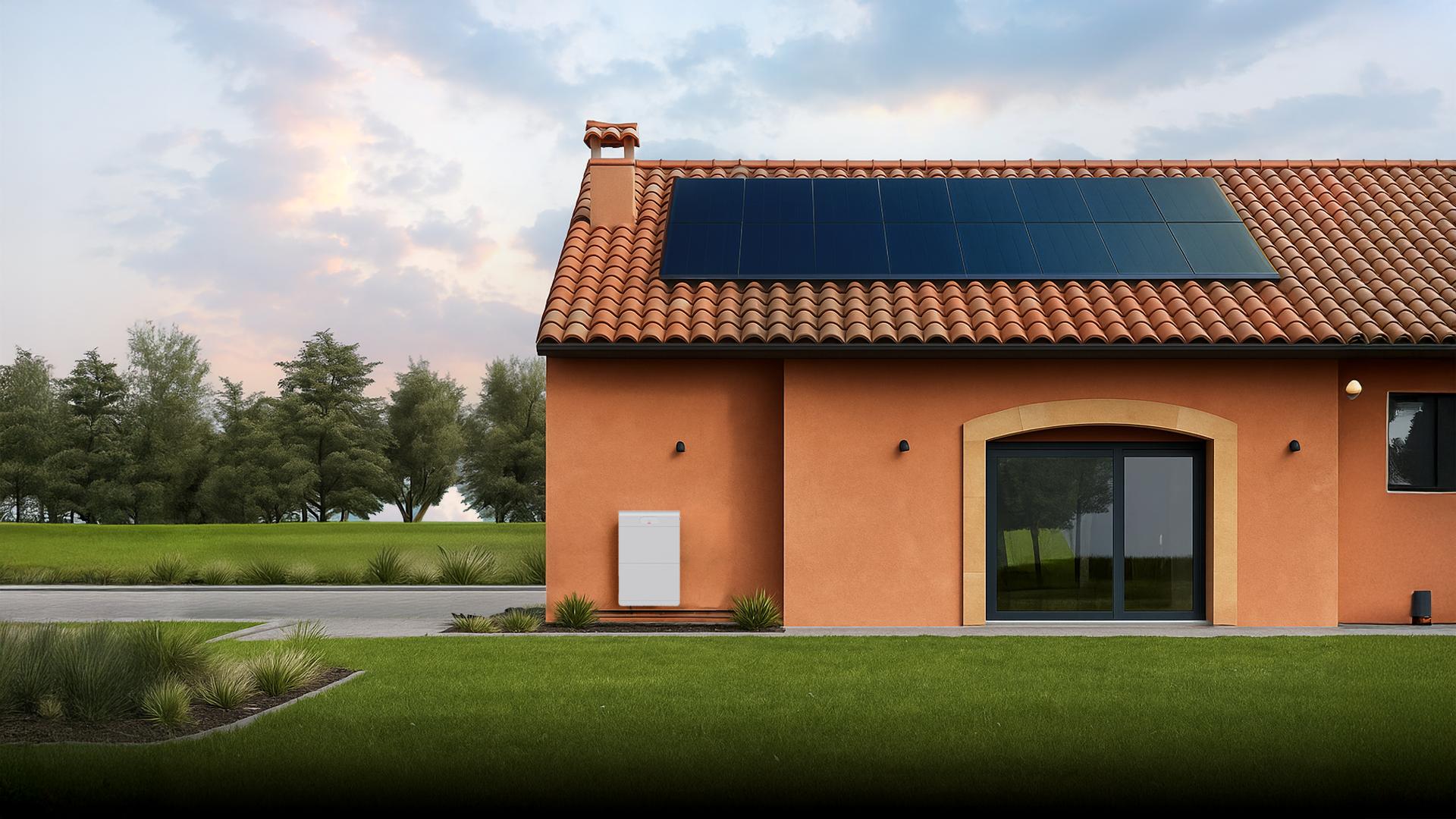 casa con fotovoltaico e accumulo